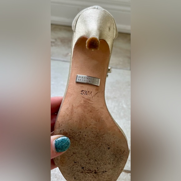 Badgley Mischka jewelled ankle strap heels. Size 5.5 but would fit a size 6 too - Picture 11 of 13